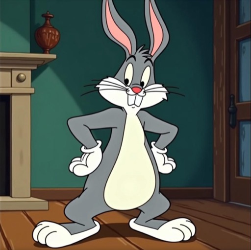 Bugs Bunny generated by uncompressed FLUX.dev