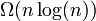\Omega(n \log(n))