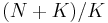 (N+K)/K