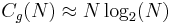 C_g(N) \approx N\log_2(N)