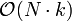 \mathcal{O}(N\cdot k)