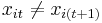 x_{it} \neq x_{i(t+1)}