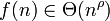 f(n) \in \Theta(n^{\rho})
